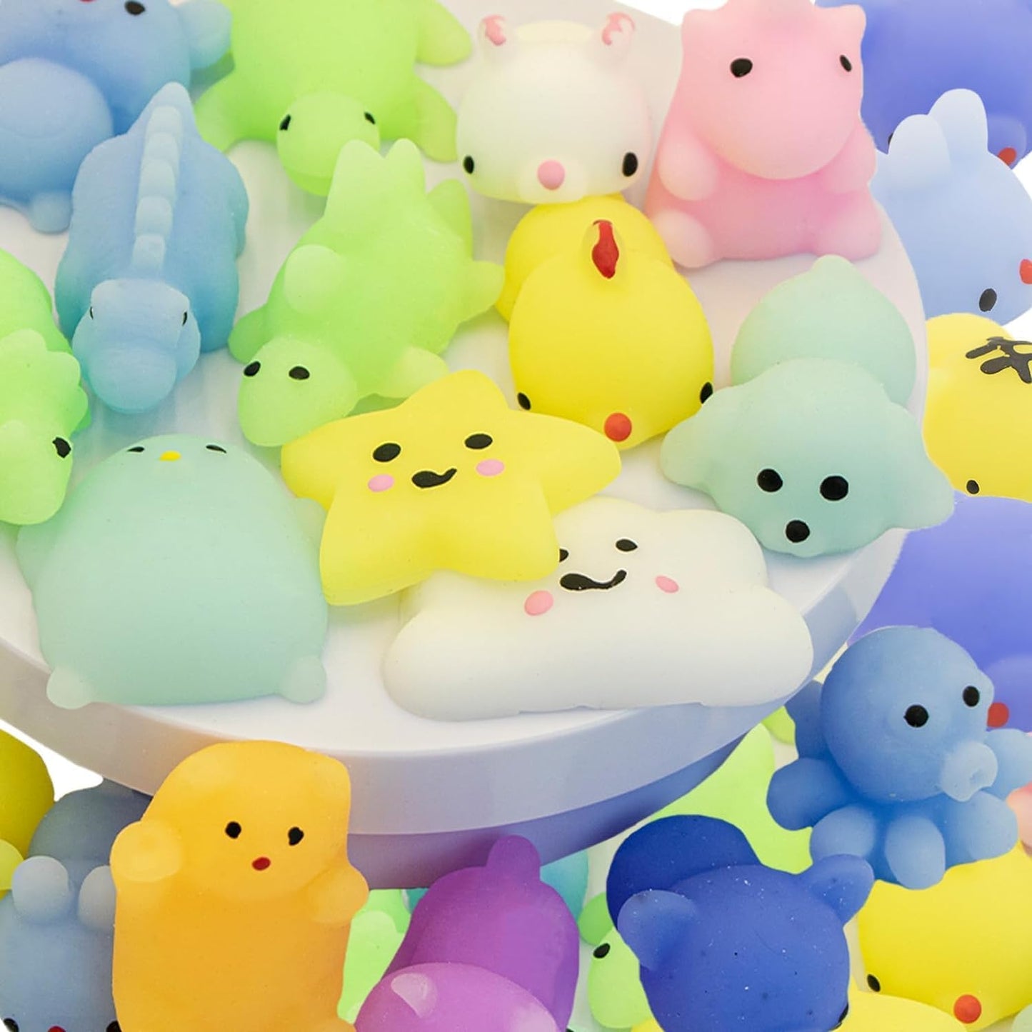 Squishes 18 Pcs Tiny Mochi Squishy Toys for Kids Age 3+