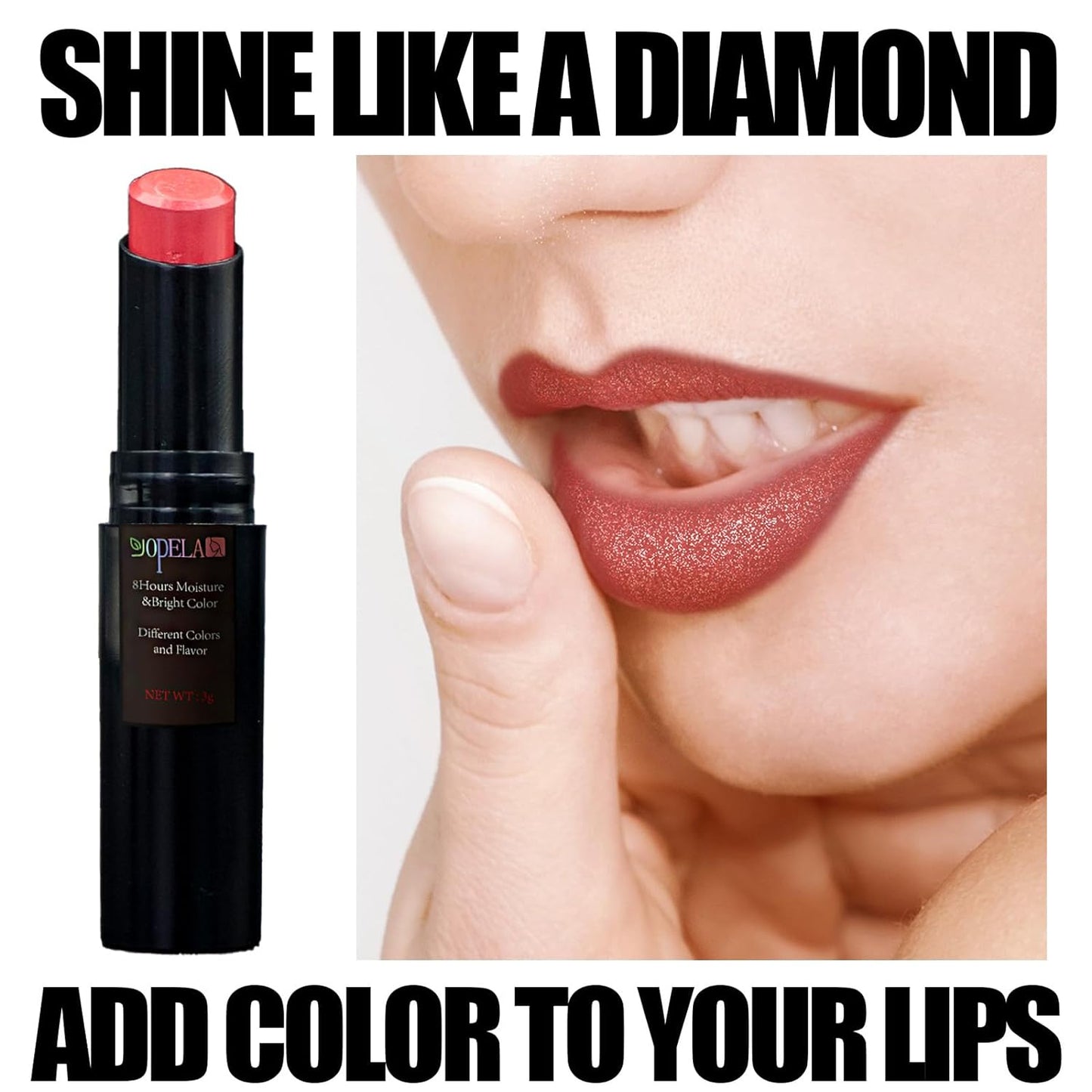 Yopela 10 Pack Tinted Lip Balm With Glitter Powder
