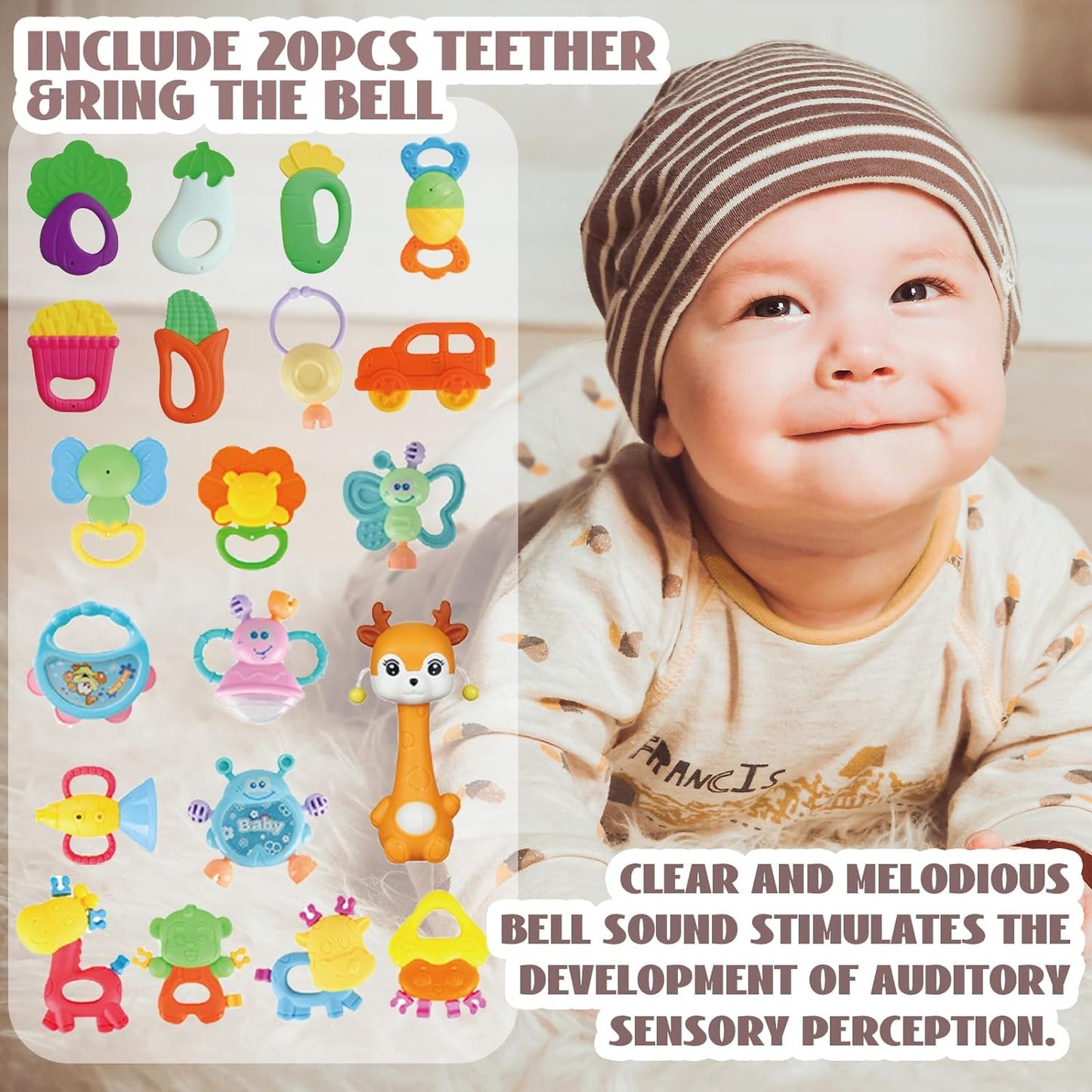30 Pcs High Contrast Baby Toy Gift Set for Infants
