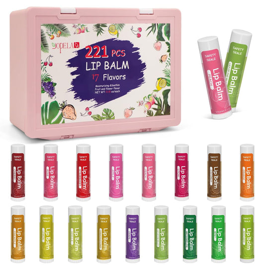 Yopela 221 Pack Natural Lip Balm Sets with Vitamin E and Coconut Oil Mother's Day Gifts